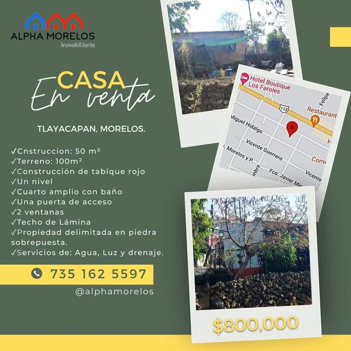 Casa en venta Tlayacapan Morelos