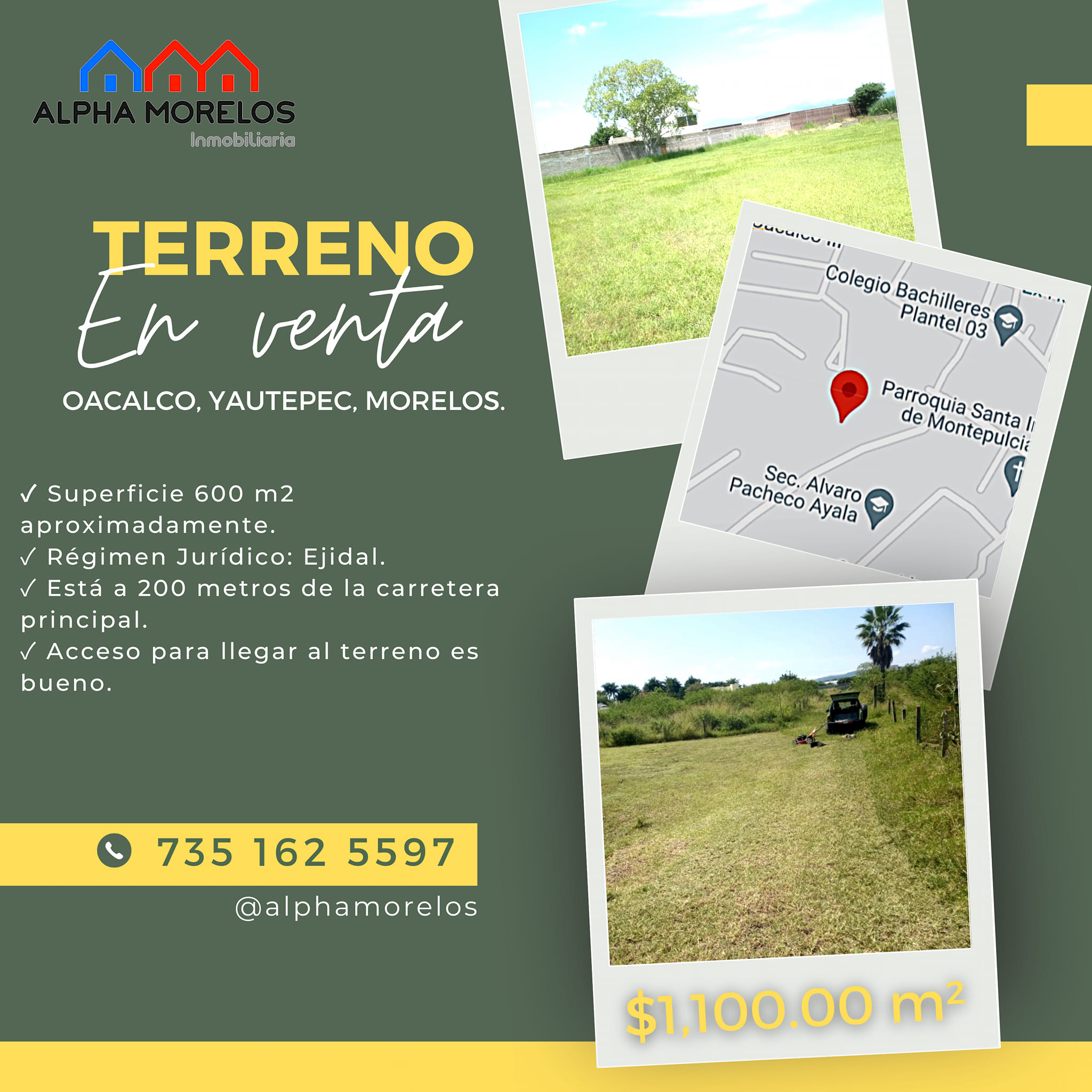 Terreno en Oacalco, Yautepec